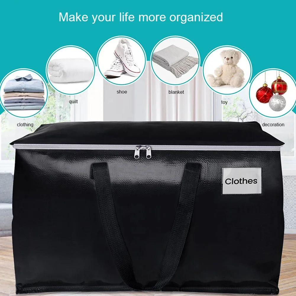 1-3PCS Foldable Cloth Luggage Bag 90L Large Capacity Portable Travel Clothes Storage Bags Zipper Moving Bag with Handle