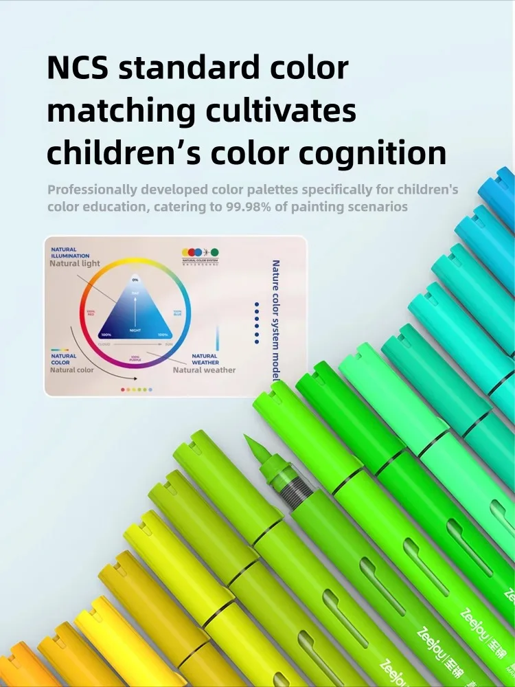 ZEEJOY 84/1 ألوان أكريليك علامات فرشاة ناعمة تلميح قلم جاف للرسم للنسيج روك اللوحة القرطاسية الفن اللوازم المكتبية المدرسية #6