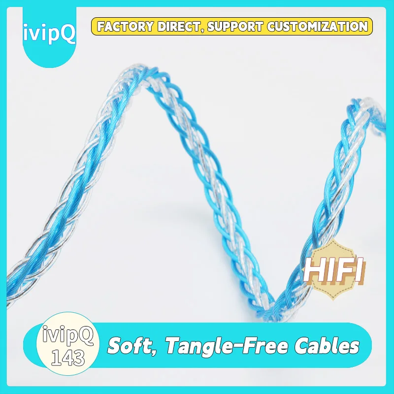 ivipQ Multi Strand Frozen 7N OCC Liquid Nitrogen Single Crystal Silver Earphone Upgrade Cable MMCX 2Pin 0.78/IE900 HiFi IEM Wire image 5