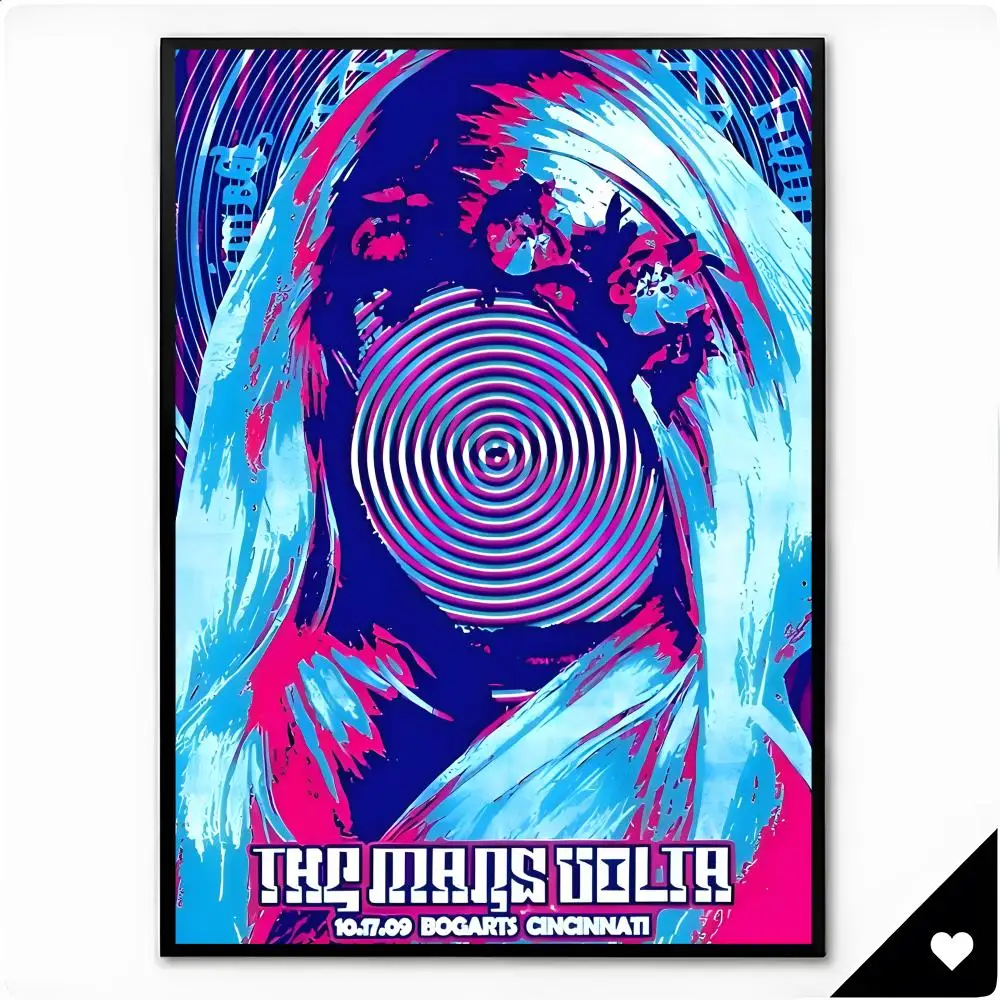 Rock Band Progressive Rock The Mars Volta Poster Framed Wall Art Painting for Living Room Interior Decor and Gift Options