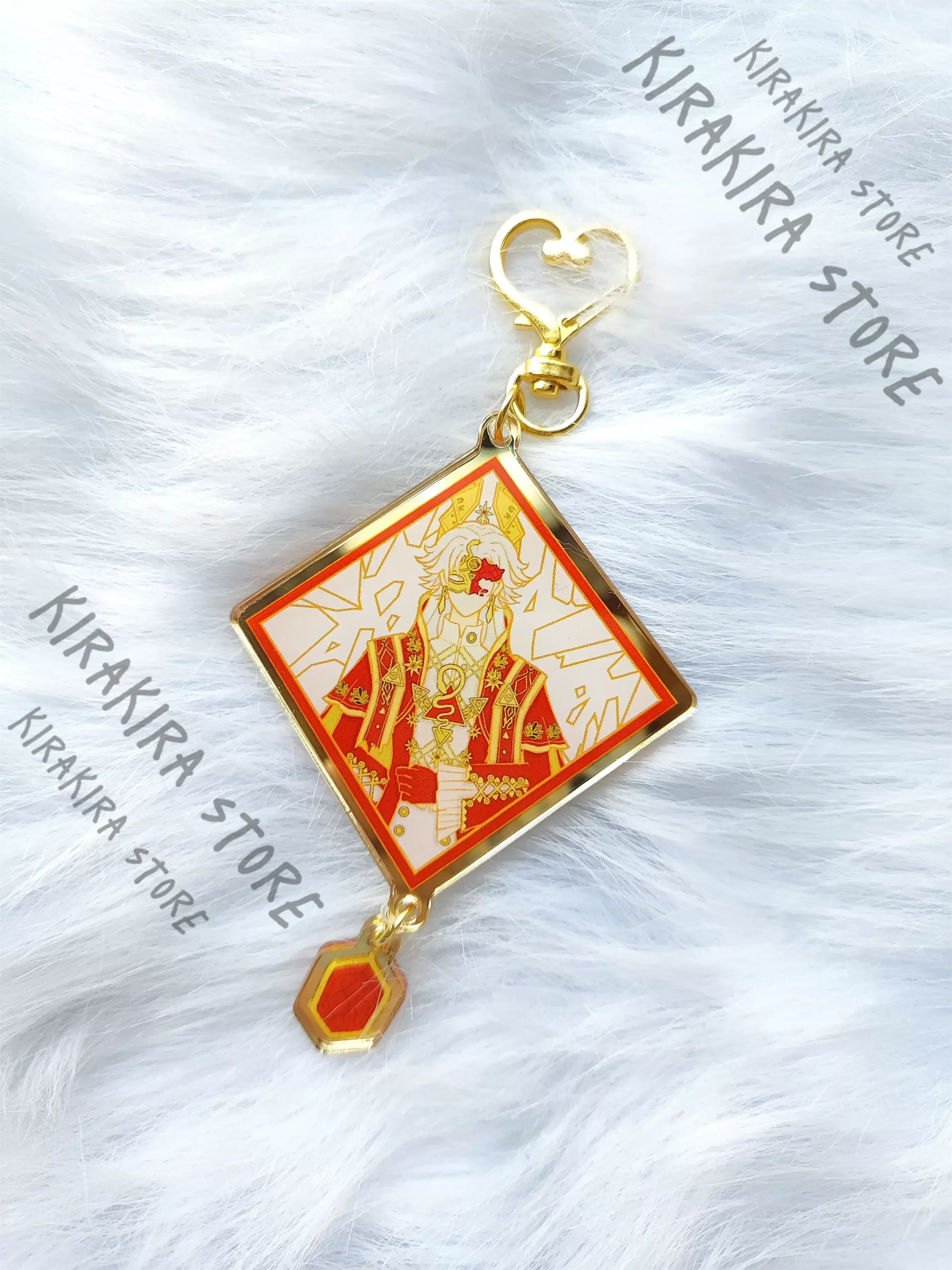 

Identity ⅤIthaqua Mirror String Pendants Anime Keychain Widget Pendant Cartoon Keyring Lanyard Creativity Ornaments Kawaii Gift