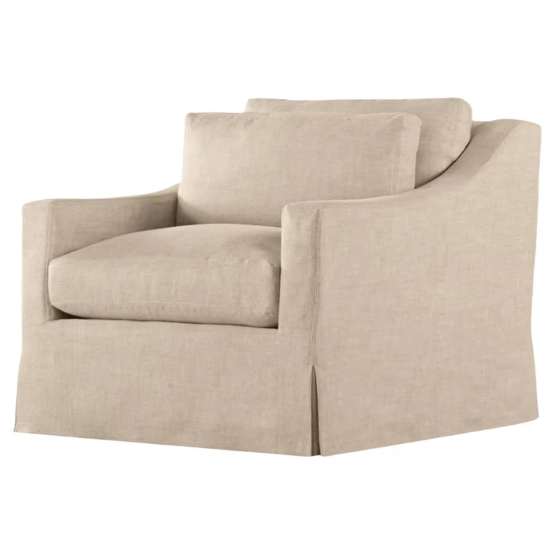Modern living room home fabric single sofa modern chair living room furniture thick fabric swivel chair