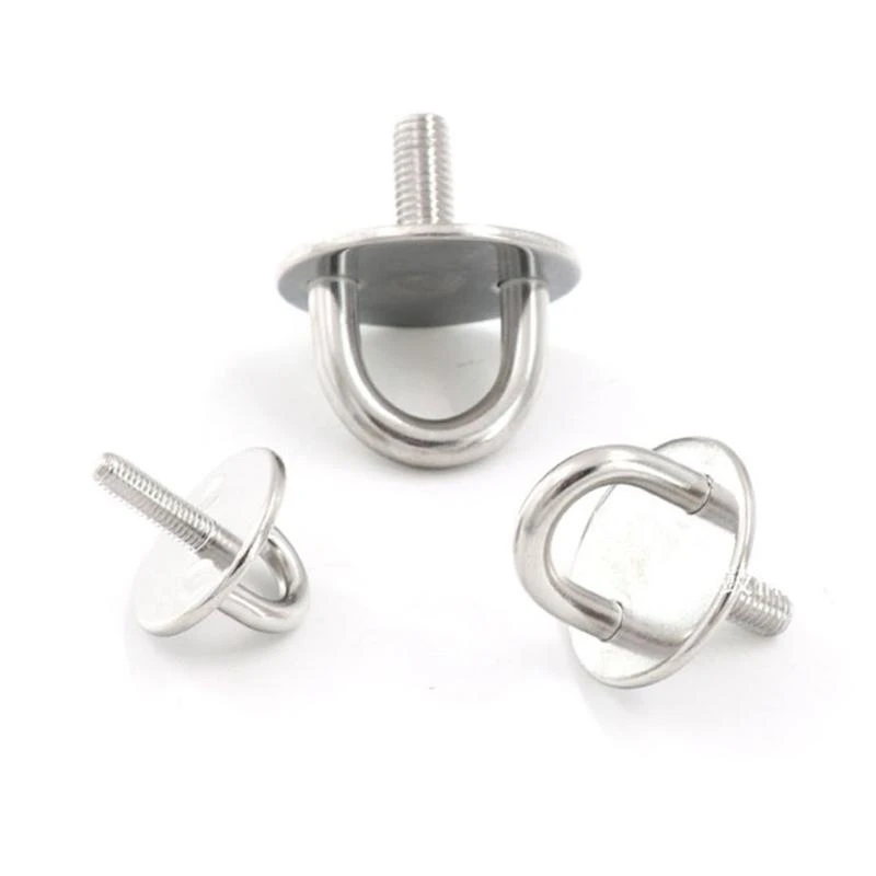 0XXD 1Pc Staple Rings Hook Heavy Duty Pad Eye Plate U-Shaped Heavy Duty Ceiling Mount Hanger for Marine Boats Accessories