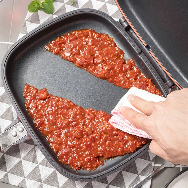 32CM/28CM Frying Pan Non-Stick Double-Sided Barbecue Cooking Tool Stable Durable And Reliable Cookware Suitable For Home Outdoor