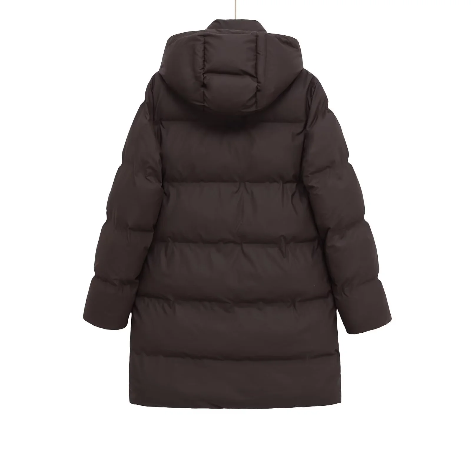 2025 شتاء جديد المرأة مزاجه المألوف عادية بسيطة مقنعين عالية الرقبة منتصف طول القطن معطف يندبروف سترة سميكة