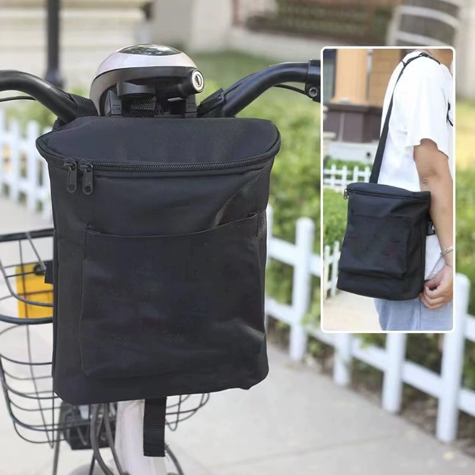 

Велосумка на руль для велопоходов, передняя сумка для хранения, держатель для телефона, подходит для горных и шоссейных велосипедов