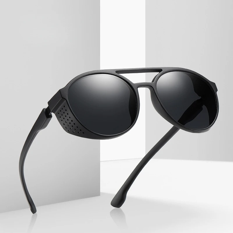 

Steampunk Sunglasses Men Vintage Round Sun Glasses UV400 High Quality Brand Designer Male Windshield Eyeglasses Gafas De Sol