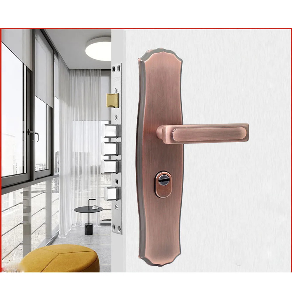 multi function porta handle plate anti roubo pick proof fechadura da porta hardware lock fittings anti explosao 01