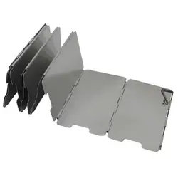 Parabrisas ultraligero para exteriores, 9 placas, parabrisas plegable para acampar, cocinas de Gas plegables, deflectores de viento, estufa