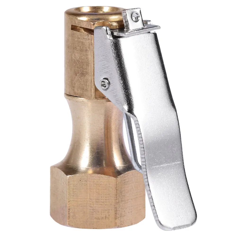 

Locking Tire Inflator Chuck Air Chuck Quick Connect for Tires with Clip Adapter Heavy Duty Sturdy Construction Smooth Operation