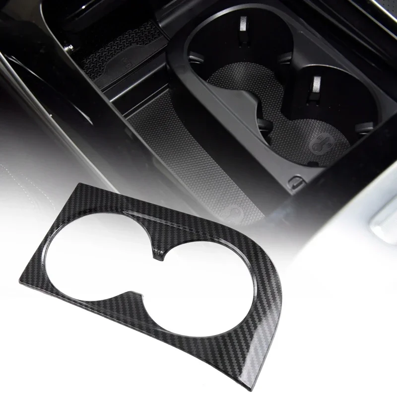 

OLANGDA New-For Mercedes-Benz C-Class W206 C260 C200 2022 Carbon Fiber Car Central Console Water Cup Holder Frame Cover Trim Sti
