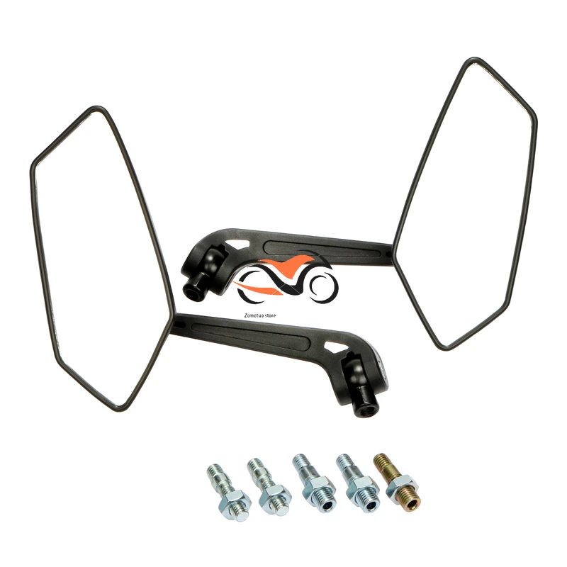 

Black Motorcycle Rear View Mirrors Universal Handlebar Side Rearview Mirror 8mm 10mm for Honda Yamaha Suzuki Kawasaki Scooter