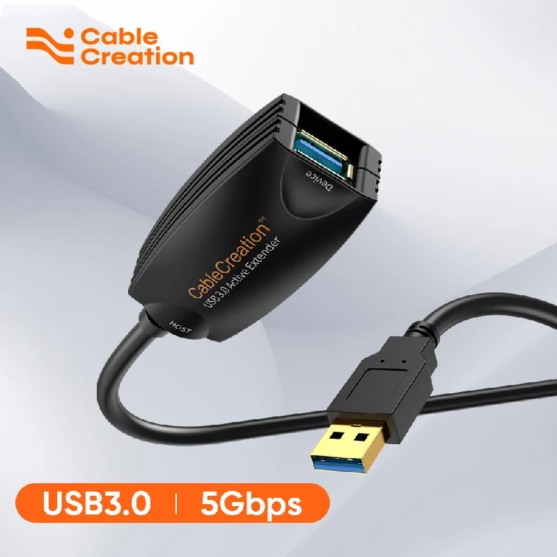 

CableCreation Active USB 3.0 Extension Cable, 5 m USB Male to Female Cable with Signal Amplification Compatible with Oculus