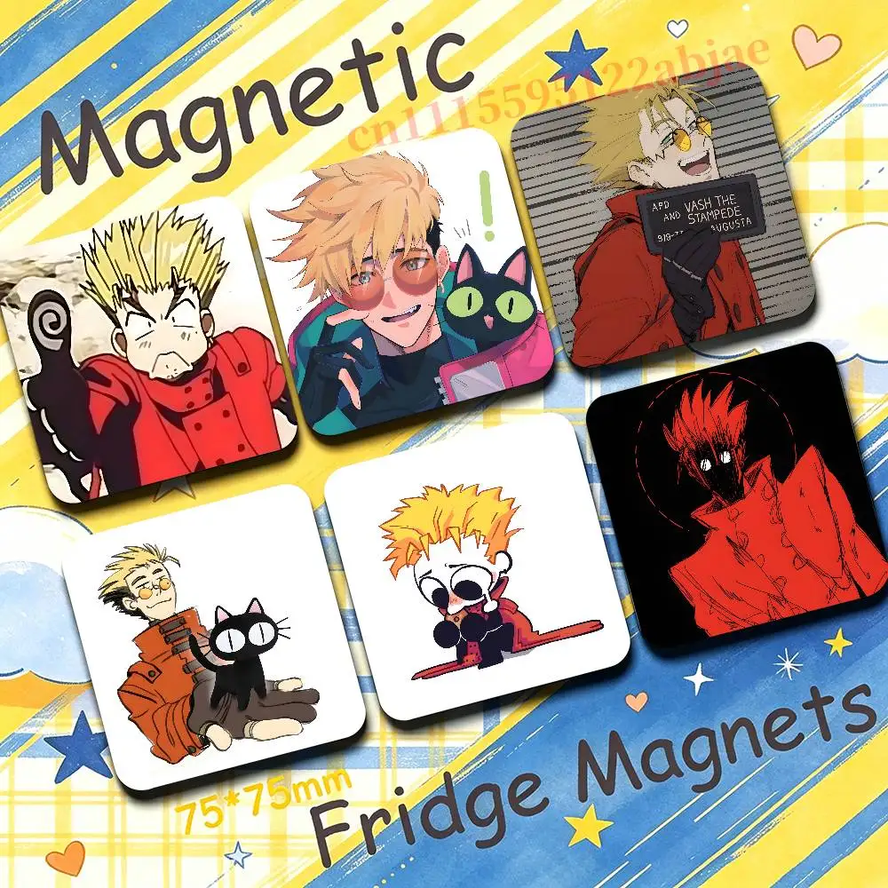 T-Trigun Stampede Magnet Refrigerator Fridge Sticker for Home Decor DIY Wall Decor