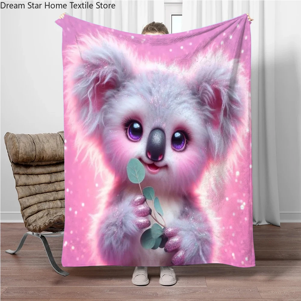 Animal Cute Koala Cartoon Blanket Children Warm Soft Blanket for Sofa Bed Cover Blanket Suitable for Birthday Souvenir Gifts