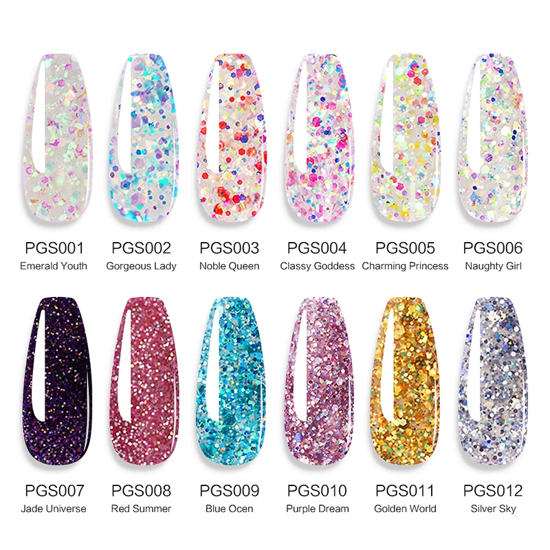 15Ml Temperatuur Veranderen Glitter Poly Nail Gel Voor Nagel Uitbreiding Vinger Snel Building Poly Gels Semi Permanente Hybrid Vernissen