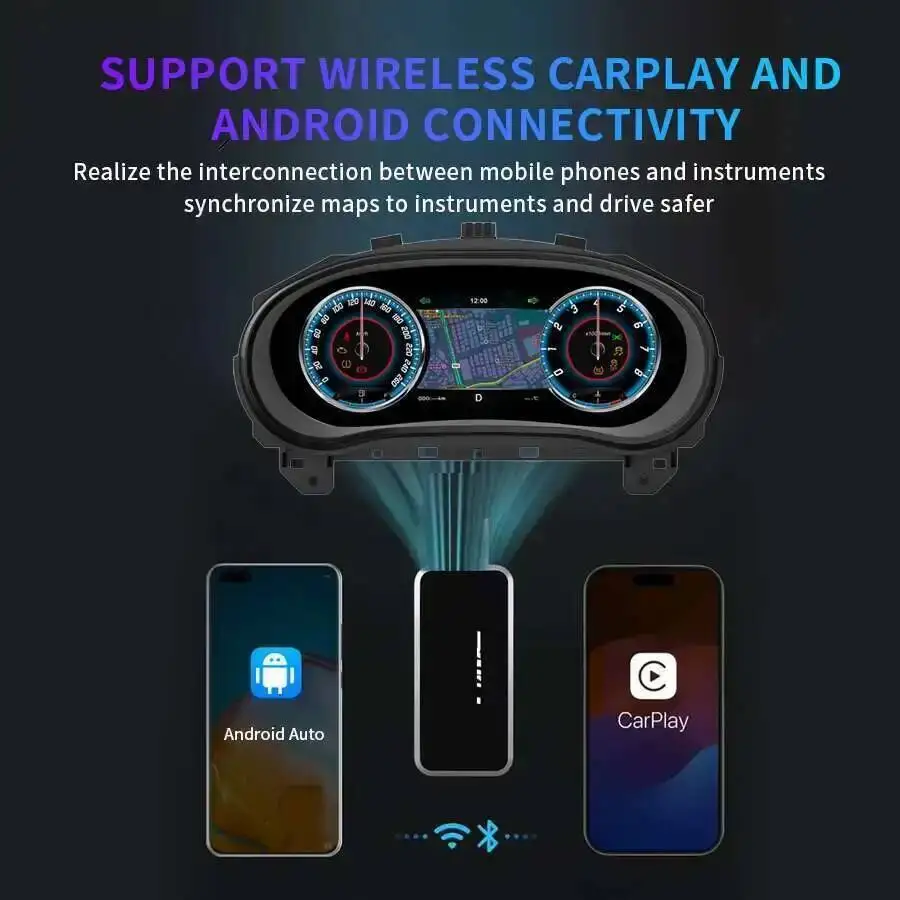 Car LCD Digital Instrument Panel For Opel Insignia Buick Regal 2016-2024 Carplay GPS Navigation  Speedometer Dashboard Screen
