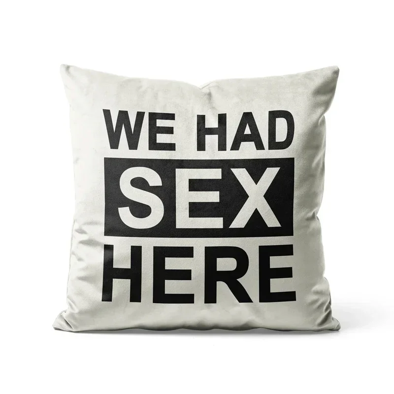 Gaslight Gatekeep Girlboss Set of 4 We Had Sex Here and Here Throw Pillow Cushion Covers Cases Pillowcases for Couch 18x18Inch