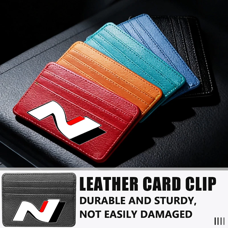 Mini billetera ultrafina para hombre y mujer, tarjetero para tarjetas de crédito, estuche pequeño para identificación, para Hyundai N Line Tuscon NX4 I20