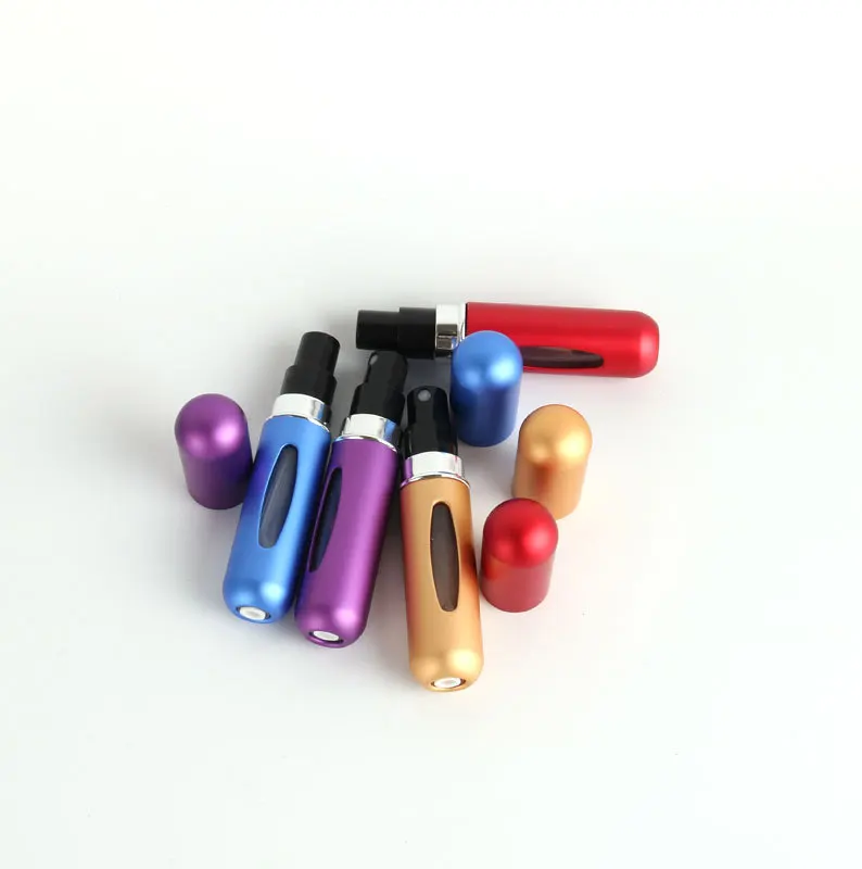 5ml Perfume Refill Bottle Portable Mini Refillable Spray Jar Scent Pump Empty Cosmetic Containers