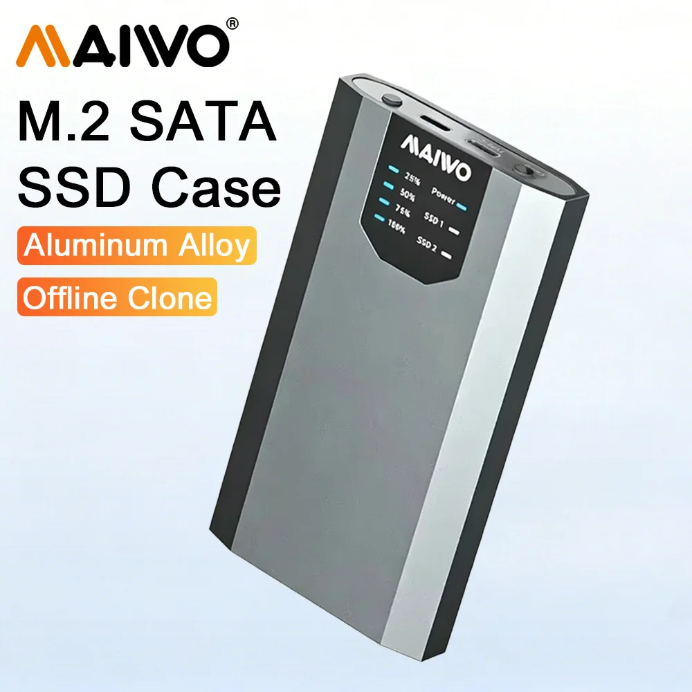 maiwo-m2-sata-ssd-case-dual-bay-aluminum-ssd-duplicator-with-offline-clone-function-support-m2-sata-b-key-b-m-key-hard-disk