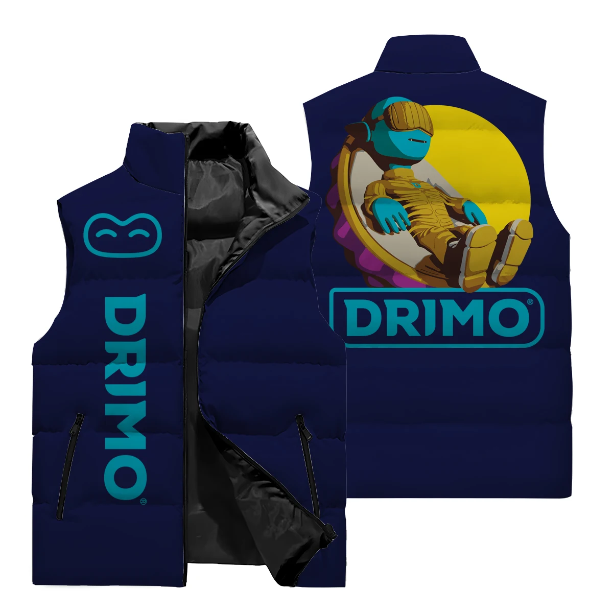 Men's Winter Jacket, Lithium Fleece Jacket, Lightweight Cotton Jacket, Unisex DRIMO 3D Print, Spider Pattern Sleeveless Vest