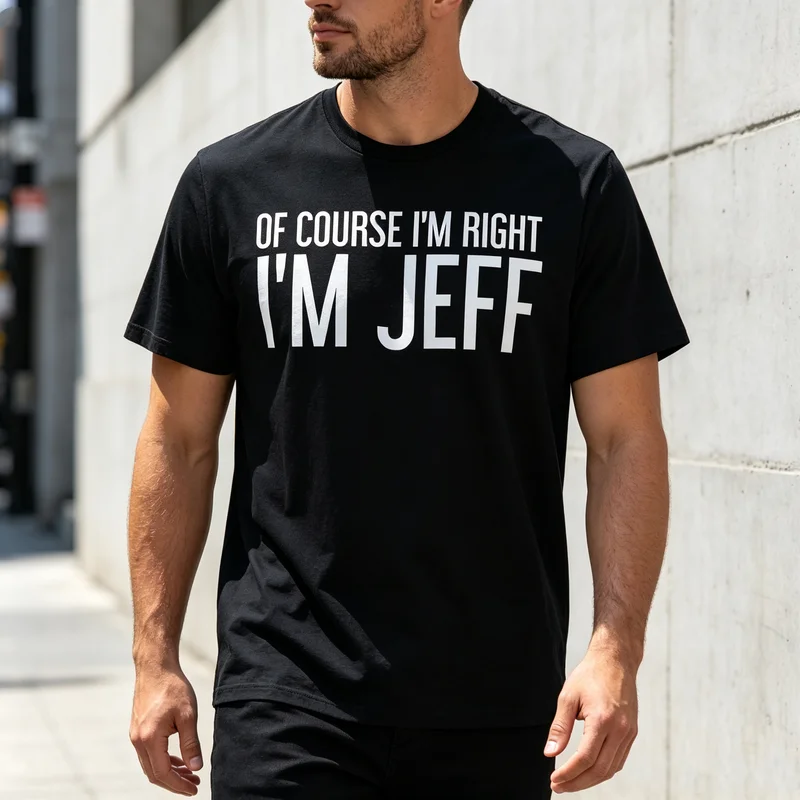 Street Style Fashion Quotes - Funny Quote Im Jeff Tshirt Men