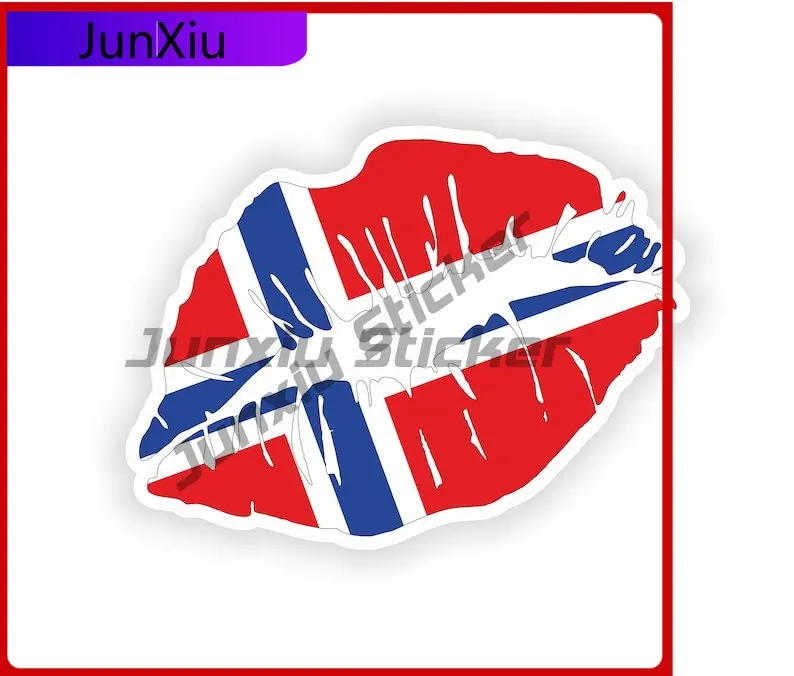

Norway Lips Flag Sticker Custom Car Decals And Graphics Decals Camping Logo Sticker For Car Stickers New Driver Decoration Funny