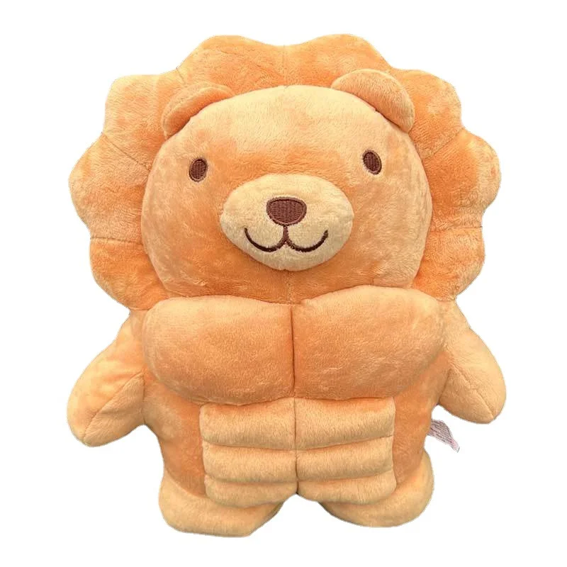 Cute Muscle Body Teddy Bear Plush Toys Stuffed Animal Lion Boyfriend Huggable Pillow  Cushion Birthday holiday gift for Boy Girl