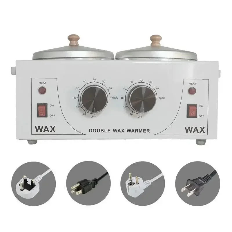 Double Furnace Multifunction Temperature Adjustment Double Pot Wax Melting Machine Hair Removal Instrument Wax Treatment Machine