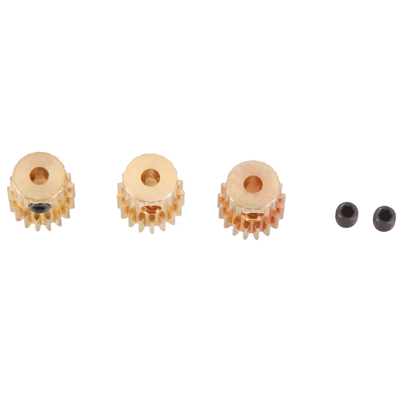 FBIL-3PCS 3.175Mm Shaft Brass Pinion Motor Gear 32DP 48DP 64DP M0.6 For 1/10 1/8 RC Car 3650 3660 Replacement 17T