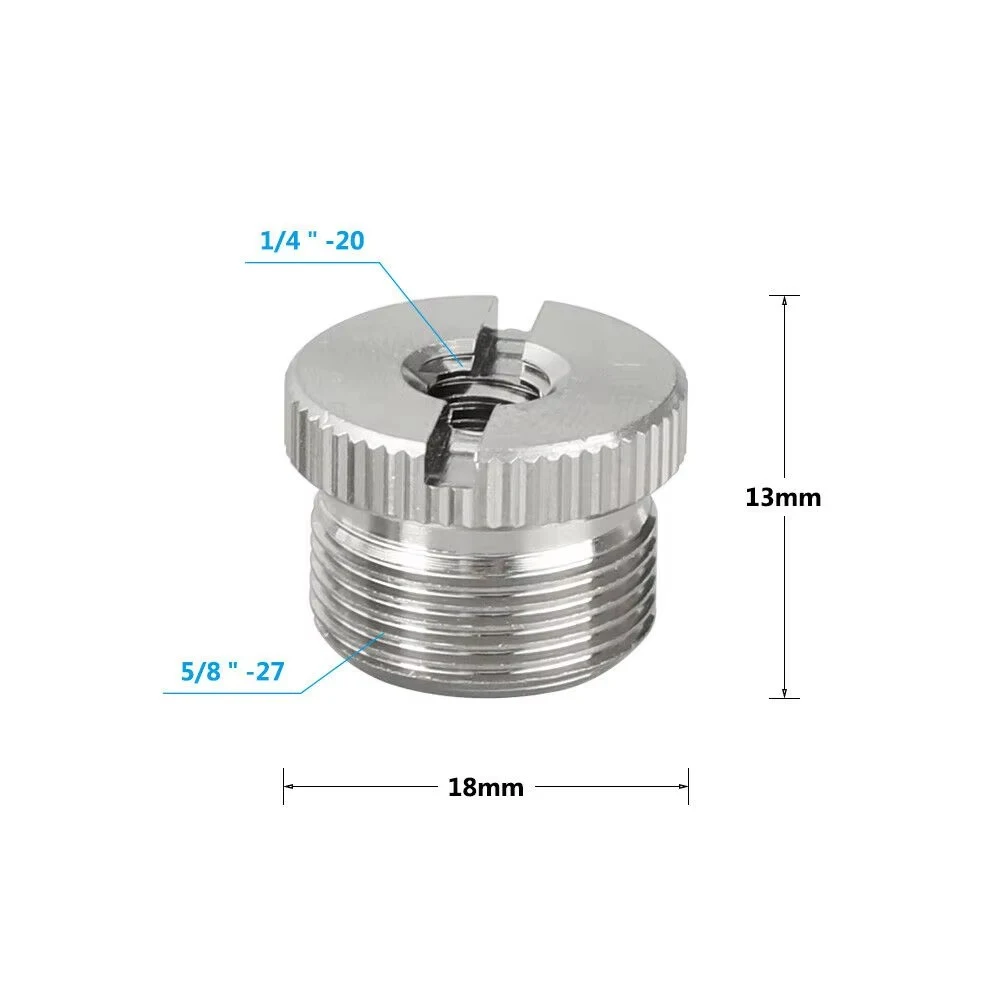 2x5/8 ''-27 ذكر إلى 1/4''-20 أنثى برغي محول لحامل الميكروفون 5/8 "إلى 1/4" محولات ل ترايبود وميكروفون