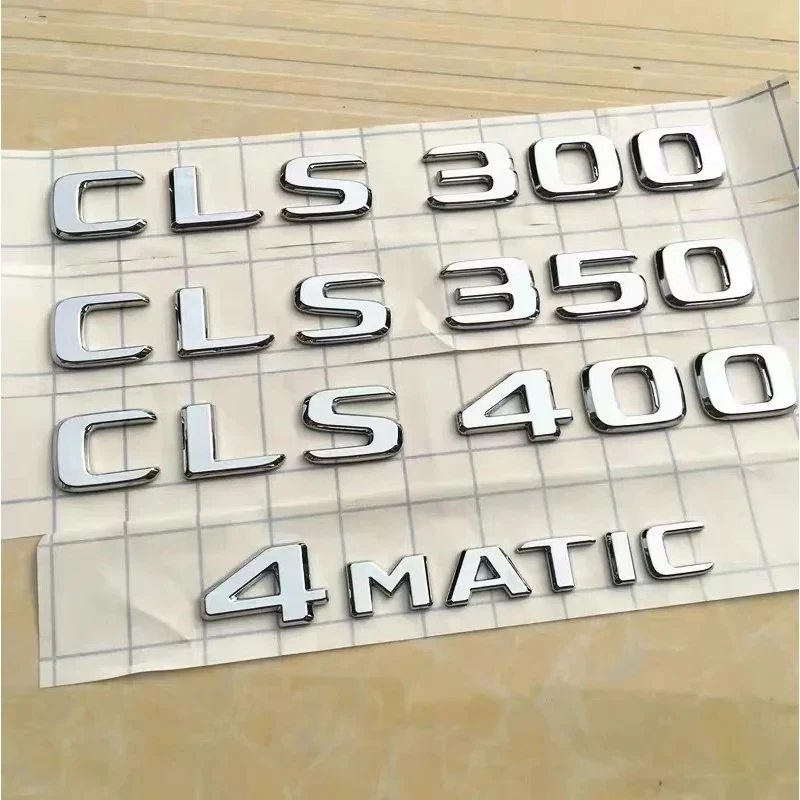 3D Black Letters Car Trunk Badge For Mercedes W218 W219 CLS 53 63 220 250 260 300 320 350 400 450 500 Emblem Logo Accessories
