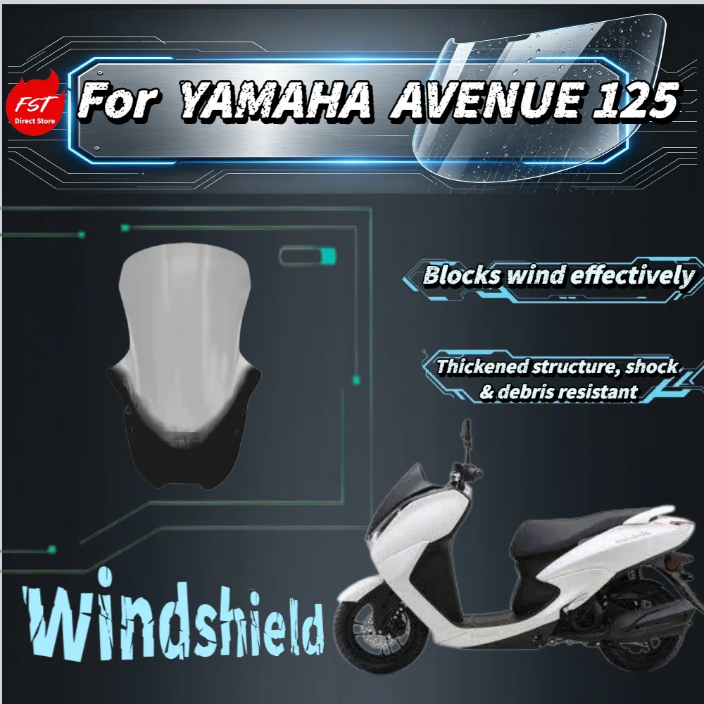 

For Yamaha Avenue 125 Scooter Windshield & Mirror Relocation Kit Front Wind Shield Accessories