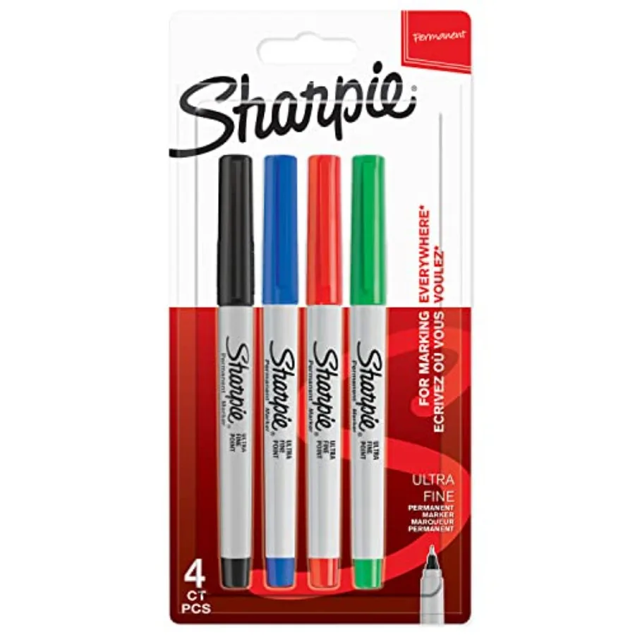 

Permanent Markers Ultra-Fine Point Assorted Classic Colours 4 Count