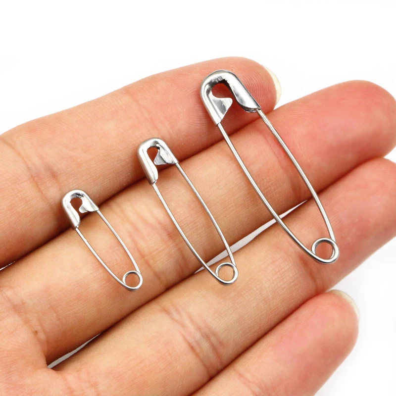 50pcs Stainles Steel Safety Pins Brooch Pins 20/28/38mm DIY Jewelry Pin for Jewelry Making Supplies Accessorie