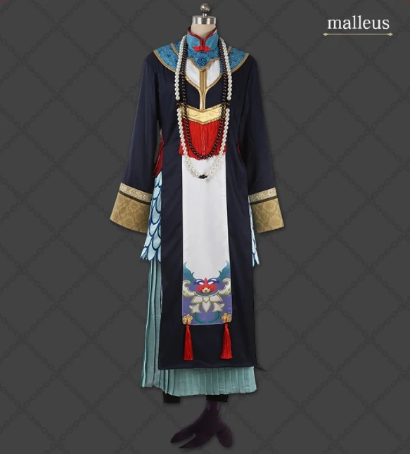 

Twisted Wonderland Silver Sebek Malleus Cosplay Costume Diasomnia Scary Halloween Uniform Carnival Party Outfits