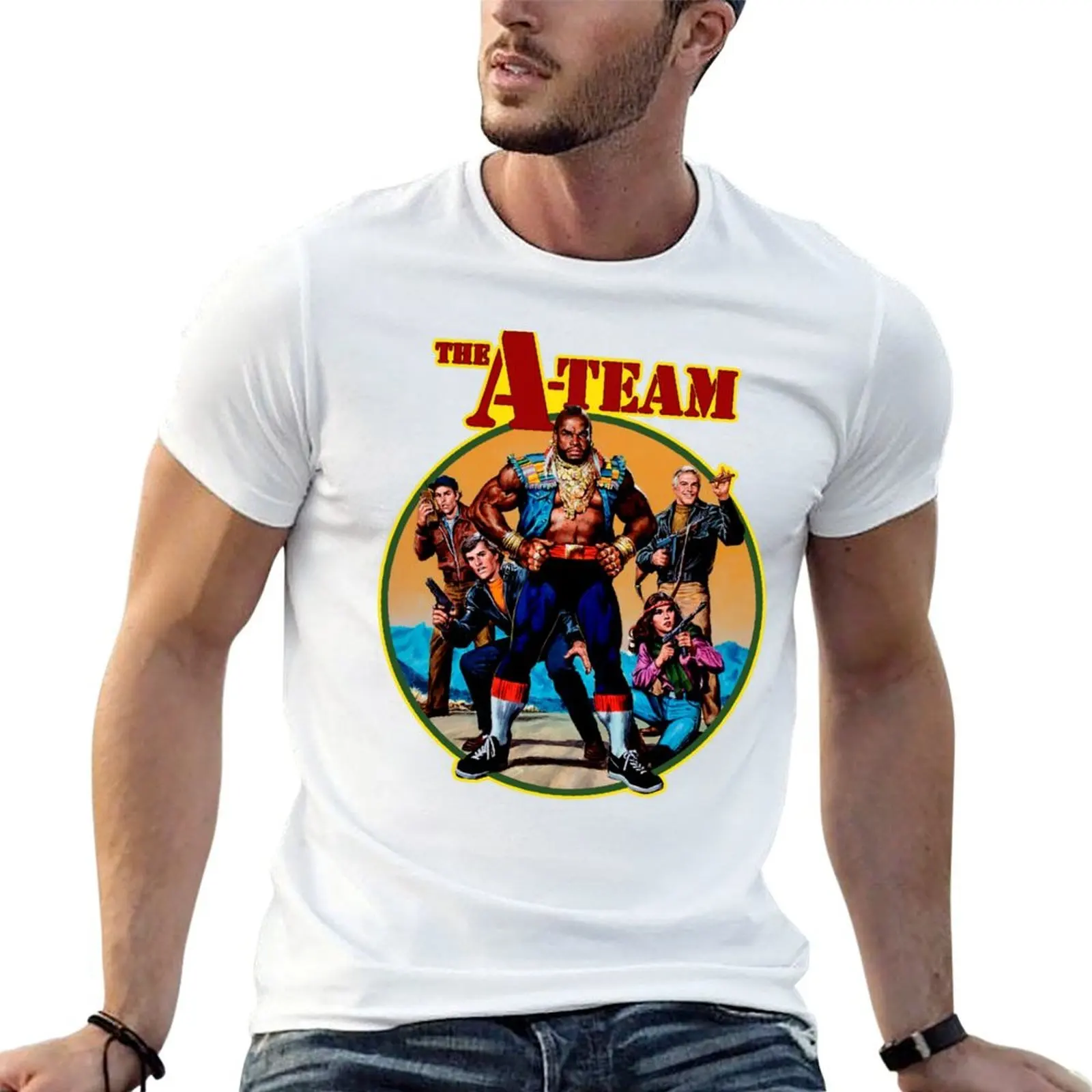 

The A Team T-Shirt man t shirt luxury black cotton t-shirt plain for man package man t shirt cotton high quality T-shirt