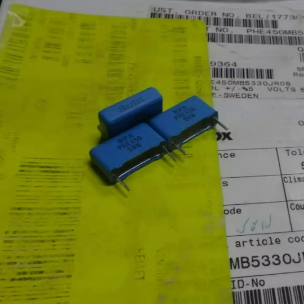 

10pcs/lot RIFA PHE450 0.033uf/630v 33nf 333 Brand New 15mm Film Capacitor PHE450MB5330J