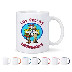 Kufle do Breaking Bad TV kubki Heisenberg zadzwoń do saula smażony kurczak sklepu Mugen Los Pollos Hermanos do napicia Teaware domowa naklejka