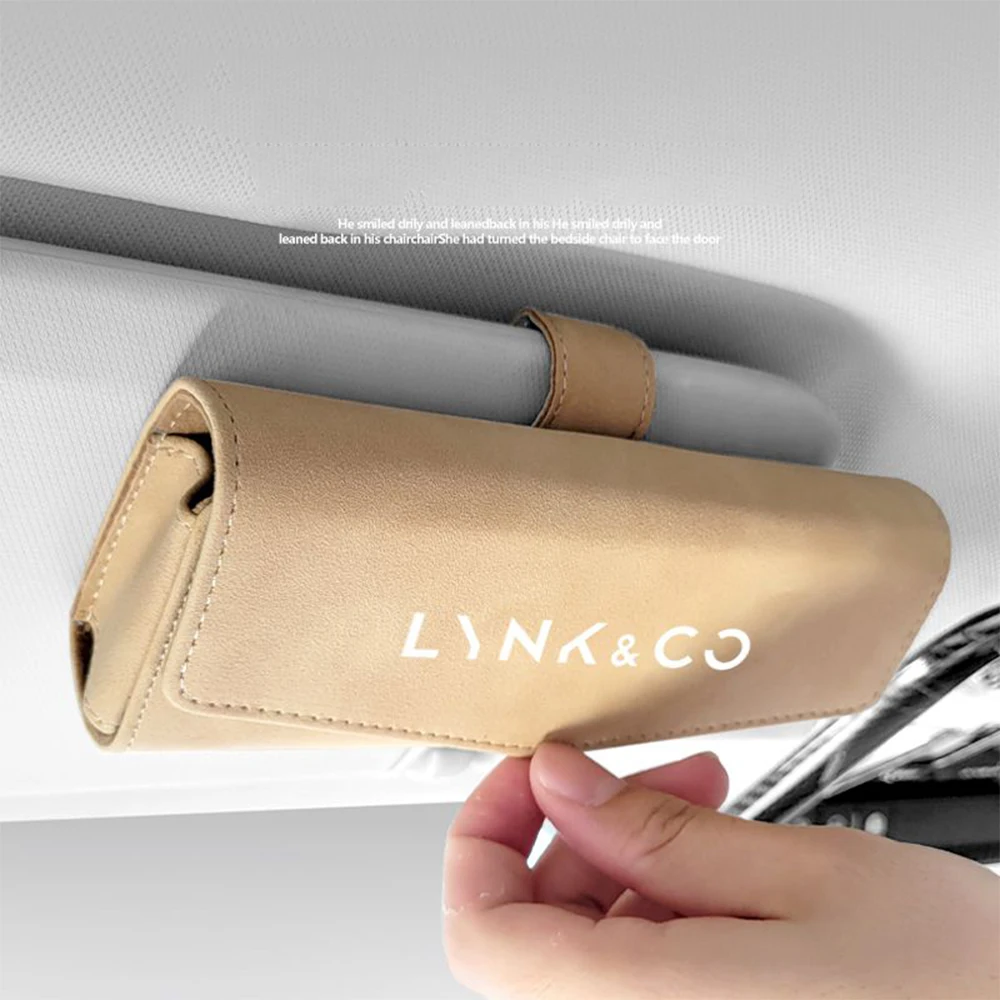 

For Lynk&Co 01 02 03 05 06 09 Suede material Car mounted glasses case glasses clip decoration storage modification Accessories