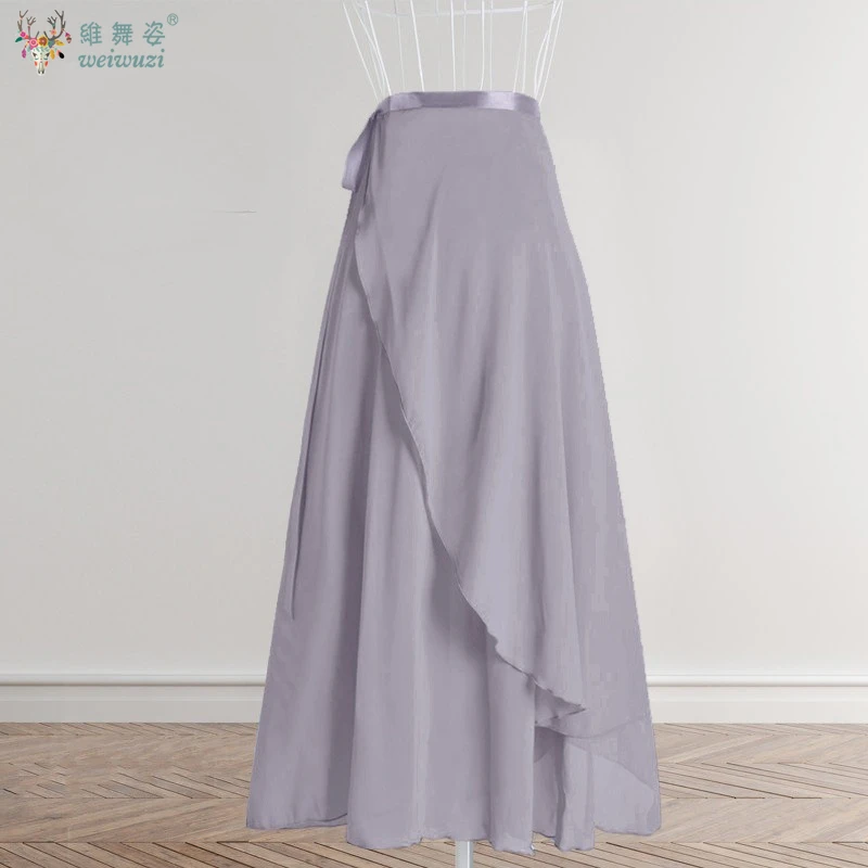 Chiffon Ballet Tutu Dans Rok Dans Skate Wrap Sjaal Gymnastiek Ballerina Lyrische Lange Ballet Rok Ballet Dans Jurk Vrouwen