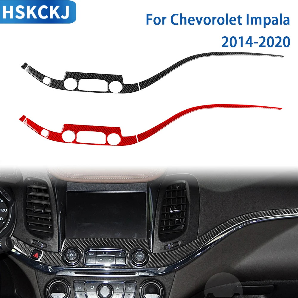 

For Chevrolet Impala 2014-2020 Accessories Carbon Fiber Car Interior Radio Control Trim Panel Sticker Decoration