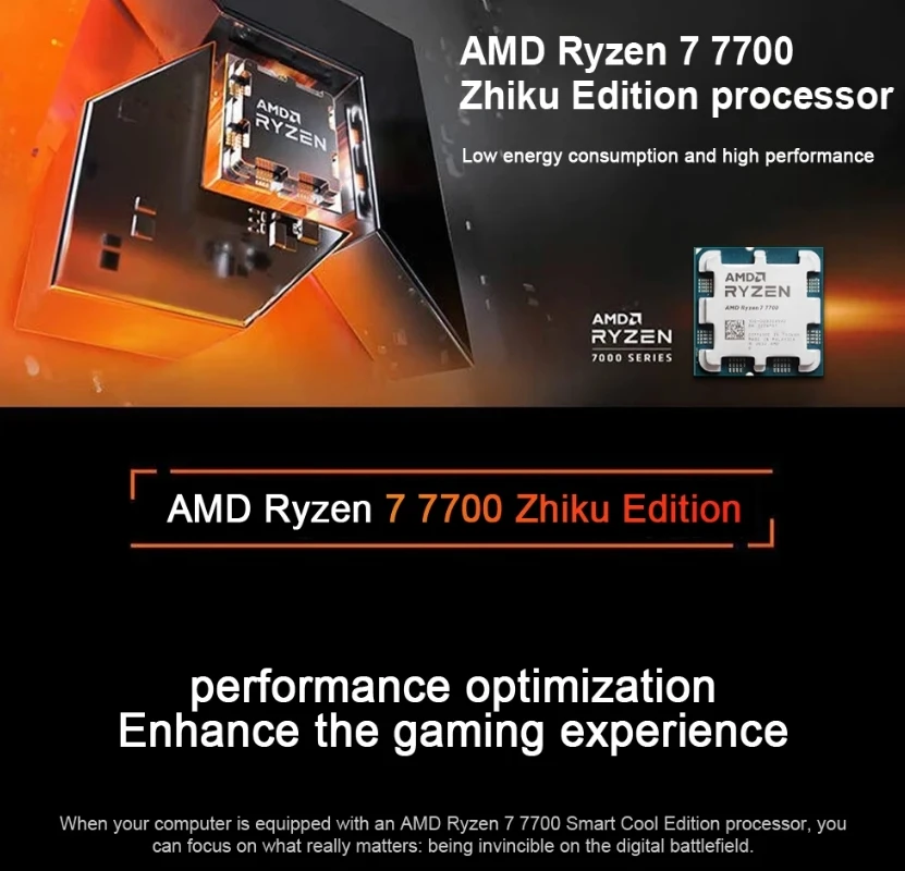 AMD Ryzen 7 7700 Novo CPU Processor R7 7700 Brand Am5 Processor 5NM L3=32M 65w TDP For DDR5 B650m Aorus AX wifi Motherboard