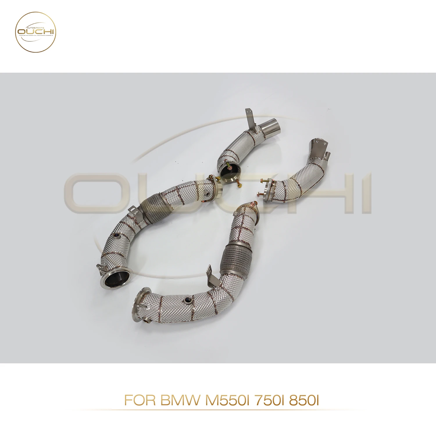 

OUCHI High Flow Performance Downpipe for BMW M550i 750i 850i Exhaust SS304 With Heat Shield Without OPF Car