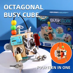 【 Busy Block 】 Children's puzzle early education toys, thinking enlightenment keys, unlocking blocks, Montessori teaching aids