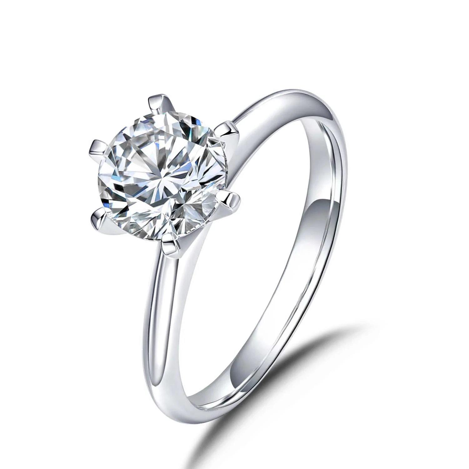 Joyería personalizada 1ct D Color VVS IGI Lab Diamond 6 puntas Anillo de plata 925 para banquetes, fiestas, ocasiones formales, aniversario