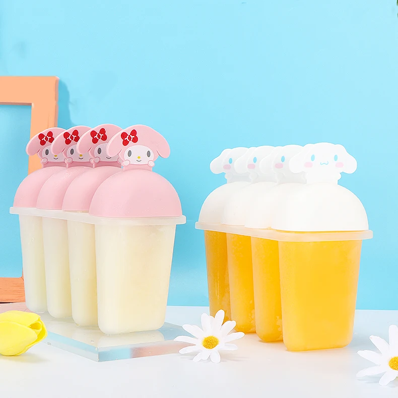 

Новинка кавайная форма для фруктового льда Sanrio Mymelody Cinnamoroll милый аниме летний Diy домашний мороженое домашний подарок
