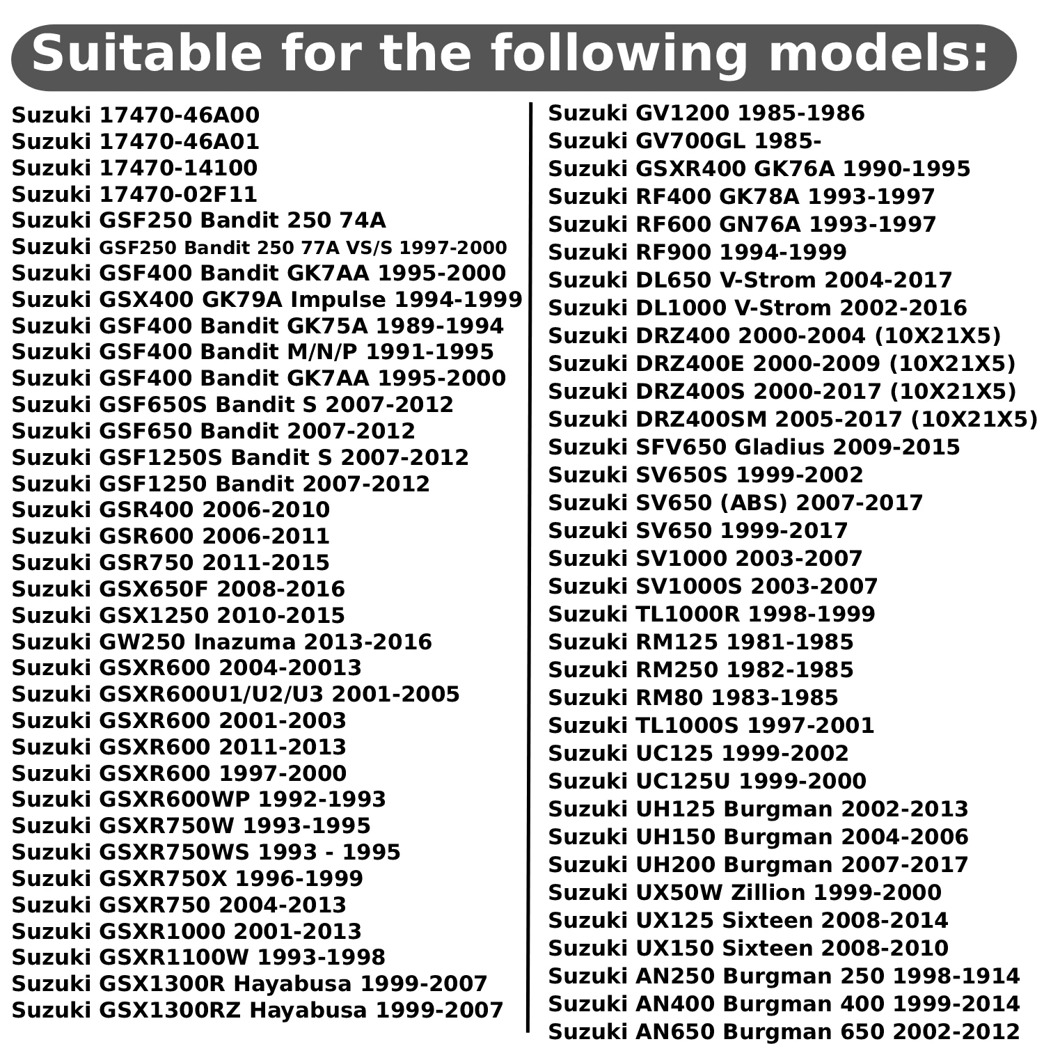 Motorcycle Water Pump Oil Seal For Suzuki Burgman UH125 UH150 UH200 250 400 650 AN250 AN400 AN650 Sixteen UX50W UX150 UX125 Moto - Image 5