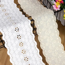 Handmade Lace Accessories for Clothing, Hollowed Out Flower, DIY Home Textile Bilateral-Cotton Lace Trimming, 100% Cotton